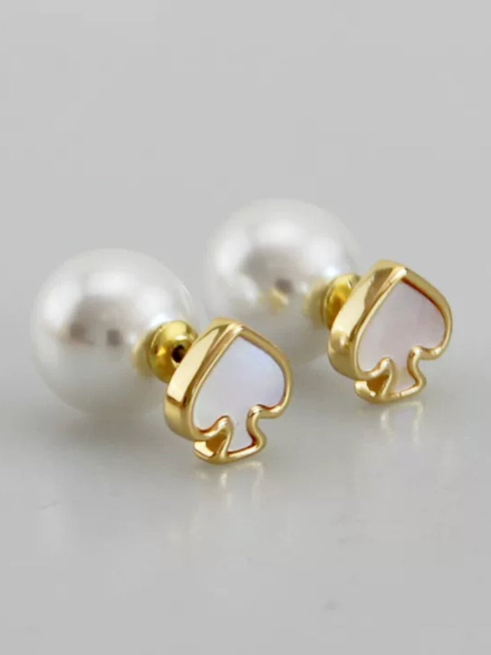 Kate Spade Gold Spade Stud Earrings Minimalist Logo Everyday Jewelry